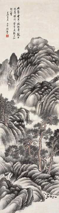 顾麟士 壬戌（1922年）作 山水 立轴